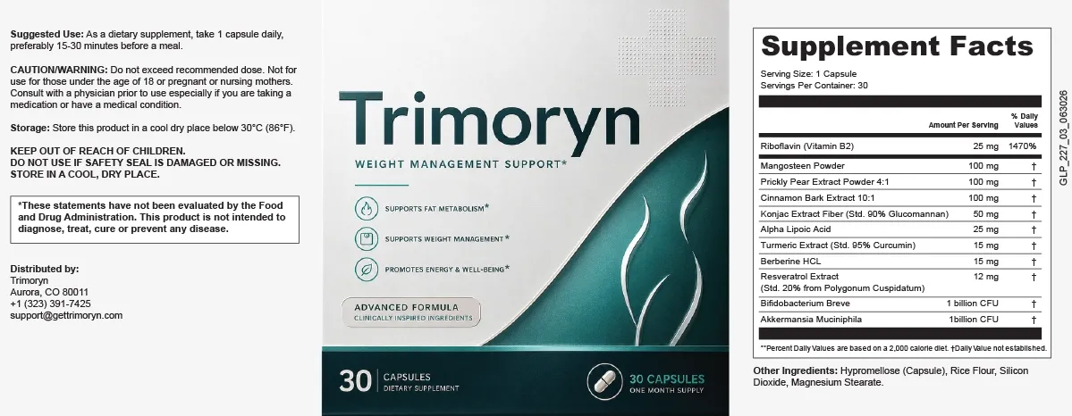 Trimoryn Supplement Facts